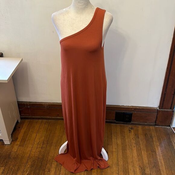 41 Hawthorn rust one shoulder maxi dress Size XL NWOT - Picture 1 of 8